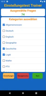 Einstellungstest Trainer android App screenshot 12