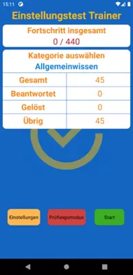 Einstellungstest Trainer android App screenshot 13