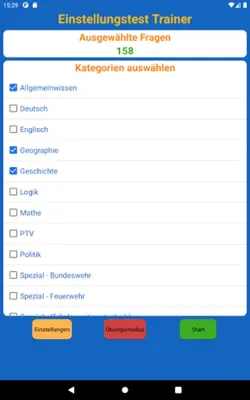 Einstellungstest Trainer android App screenshot 5